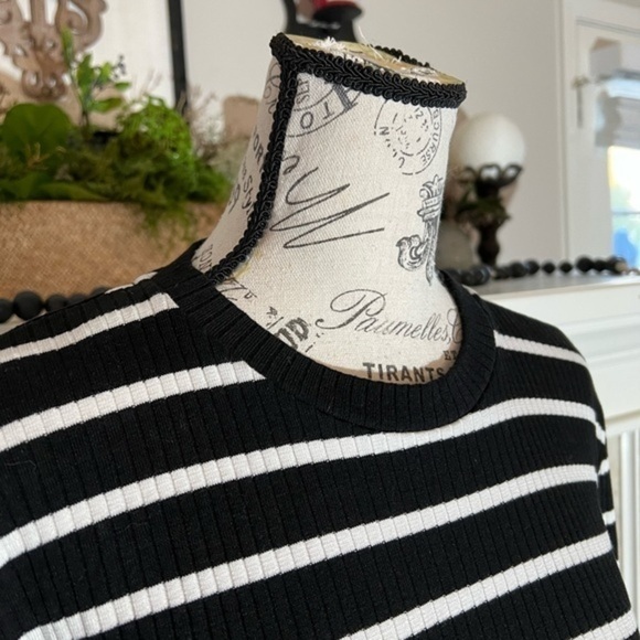 French Connection Cropped Boxy Striped Top - Picture 7 of 10